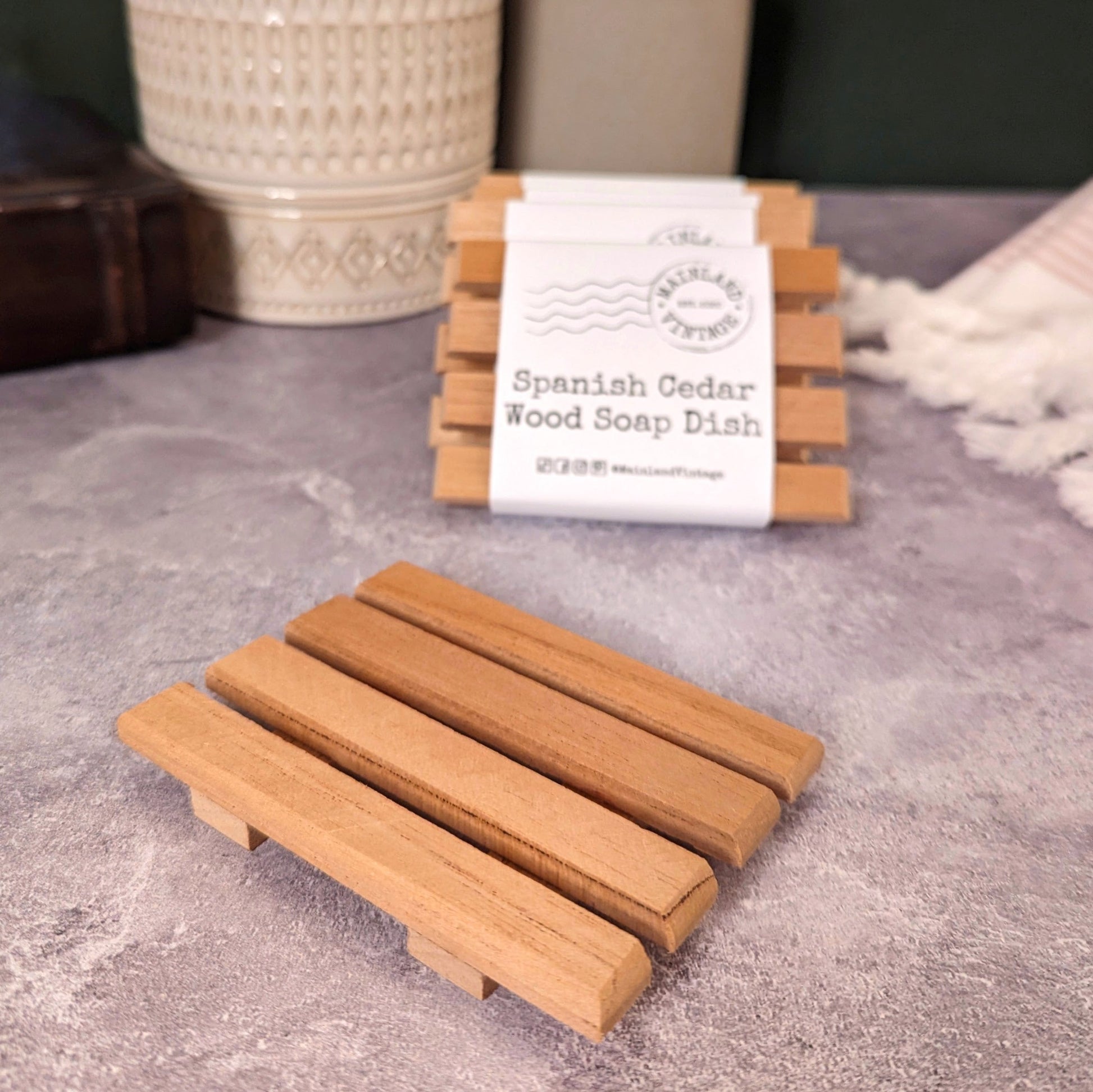 Wooden Soap Dish - Mainland Vintage LLC.