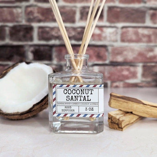 Coconut Santal Reed Diffuser - Mainland Vintage LLC.