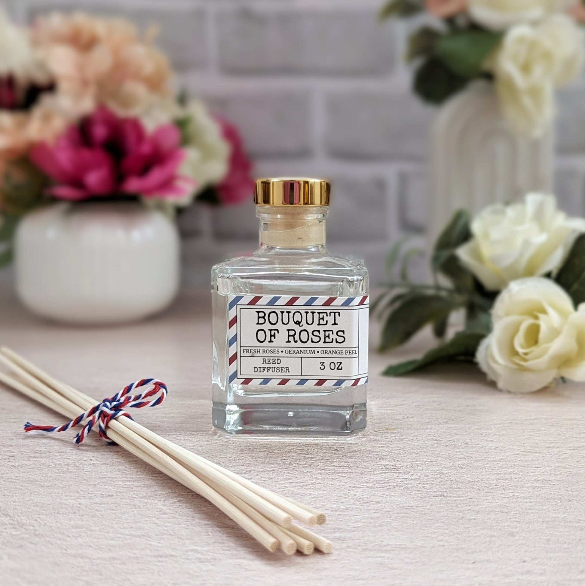 Bouquet of Roses Reed Diffuser - Mainland Vintage LLC.