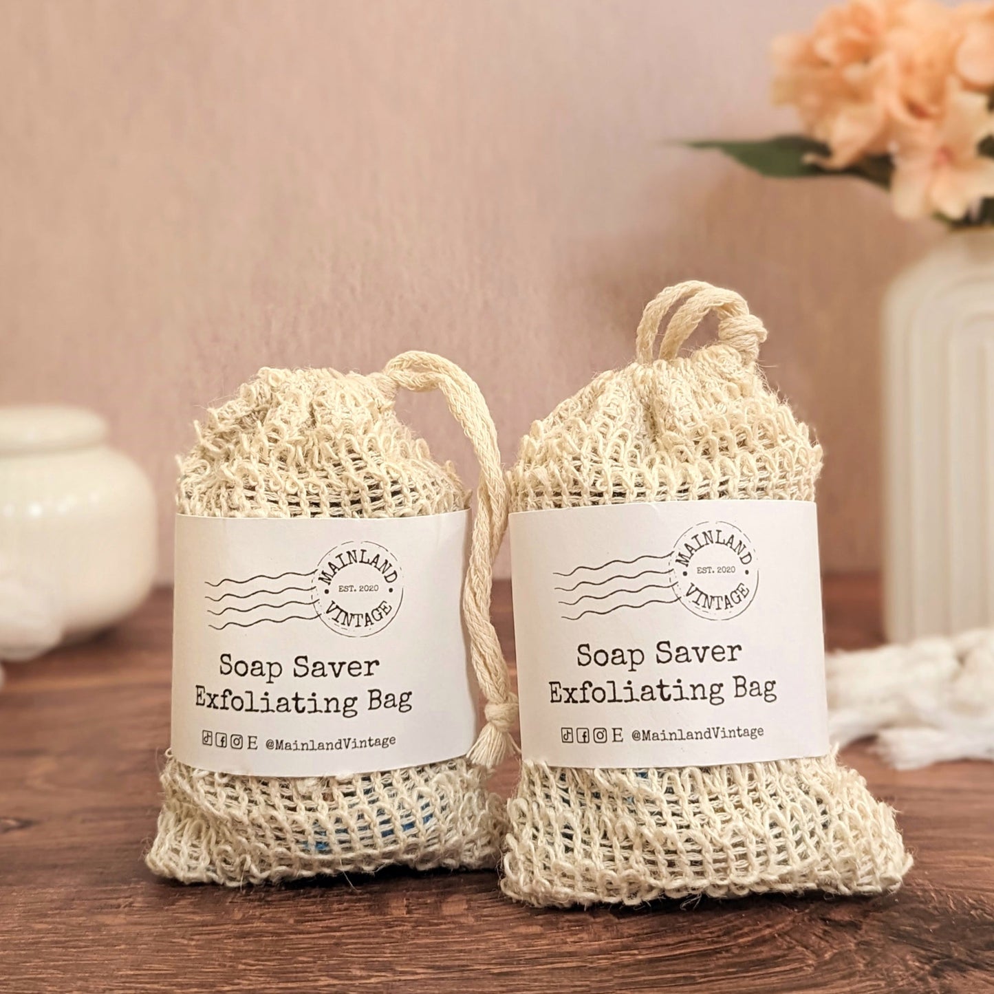 Exfoliating Drawstring Soap Bag - Mainland Vintage