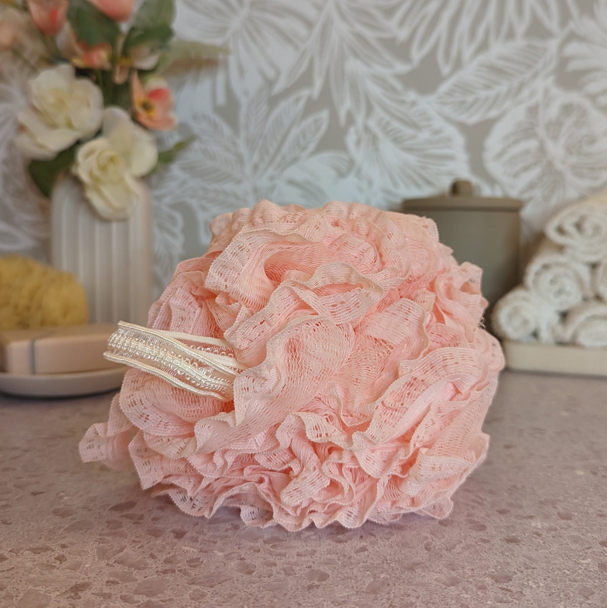 Lace Bath Pouf - Mainland Vintage LLC.