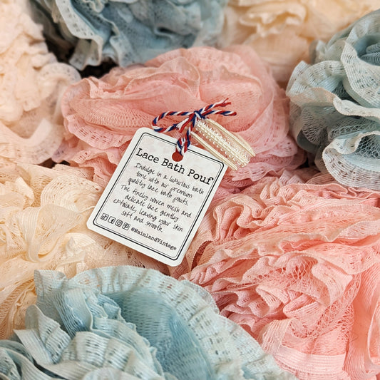 Lace Bath Pouf - Mainland Vintage LLC.