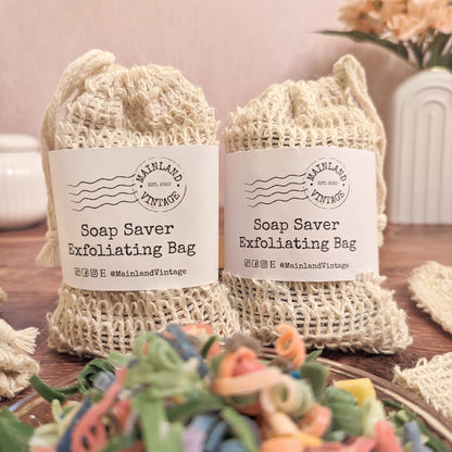 Exfoliating Drawstring Soap Bag - Mainland Vintage
